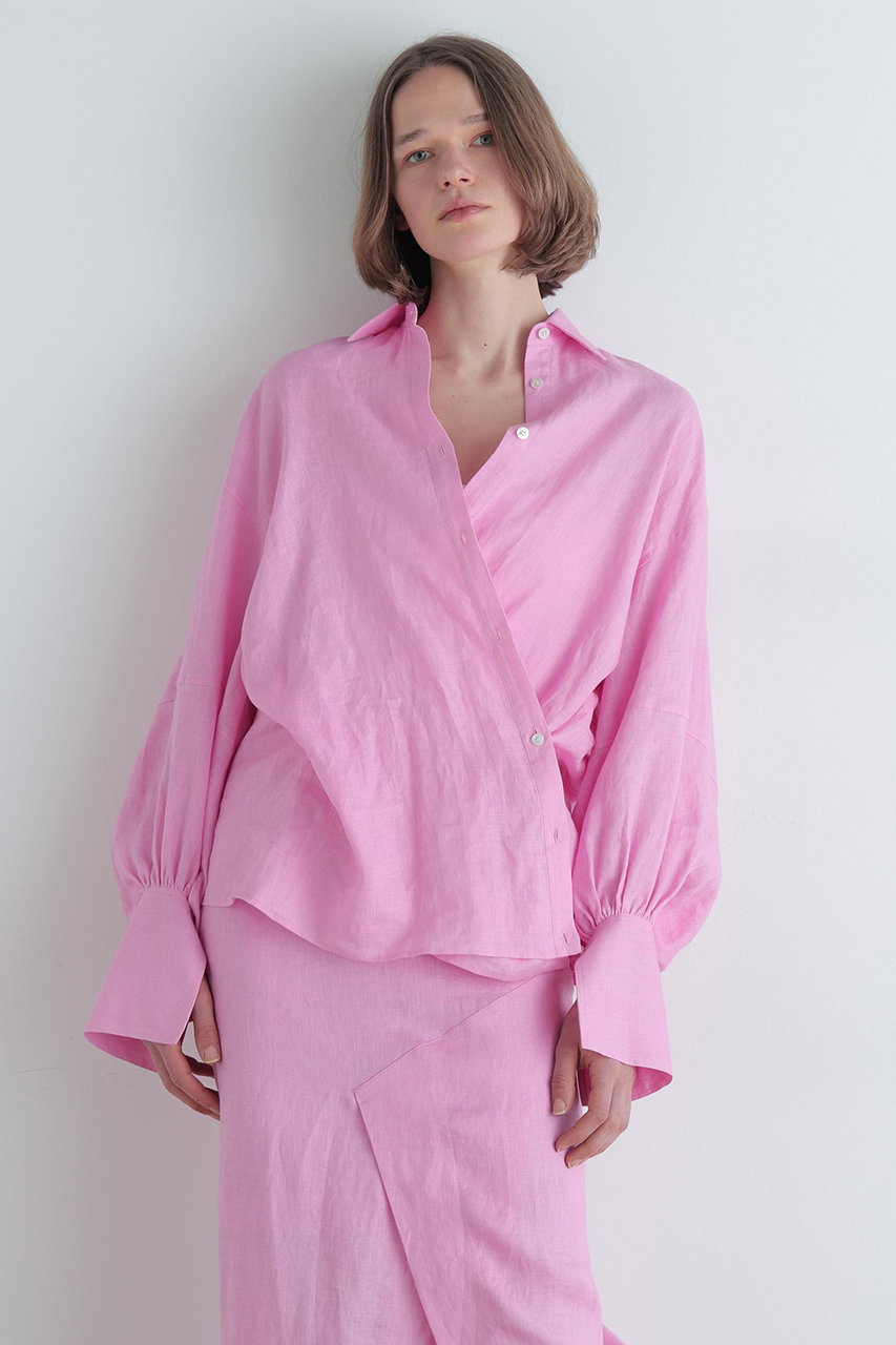 LE PHIL(ル フィル)｜【予約販売】リネンブラウス/ピンク の通販