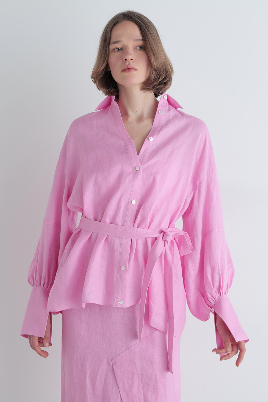 LE PHIL(ル フィル)｜【予約販売】リネンブラウス/ピンク の通販