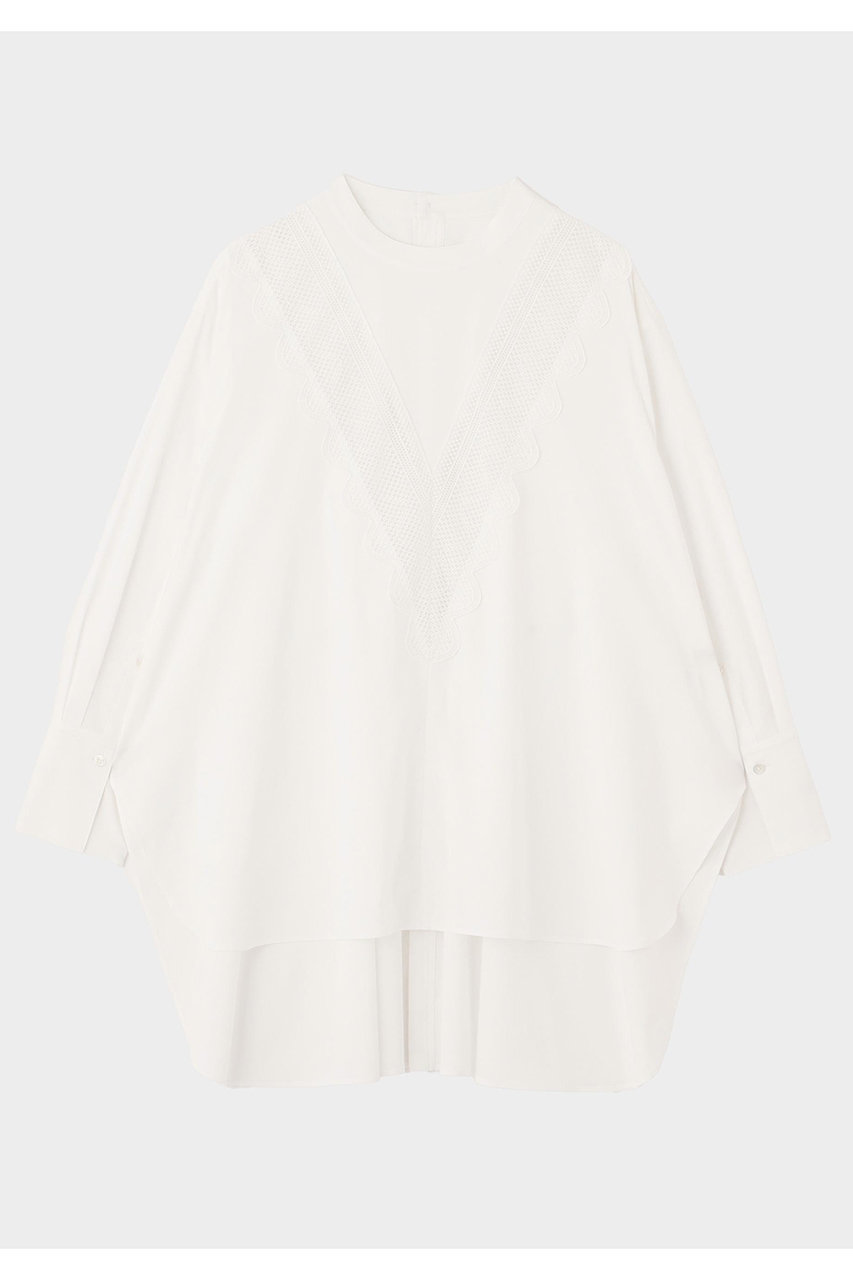 ル フィル/LE PHILの【予約販売】レース切り替えブラウス(ホワイト/5346110043)