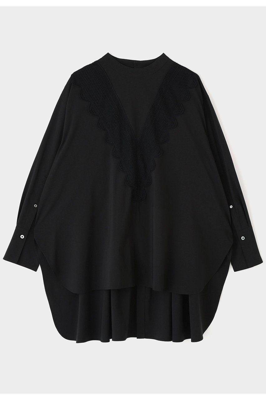 ル フィル/LE PHILの【予約販売】レース切り替えブラウス(ブラック/5346110043)