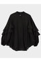 【予約販売】スタンドカラーフリルブラウス ル フィル/LE PHIL ブラック