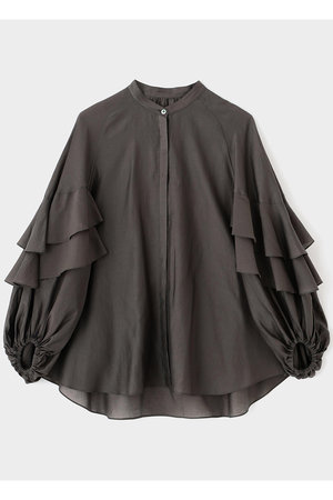 ル フィル/LE PHILの【予約販売】スタンドカラーフリルブラウス(110400/110403)