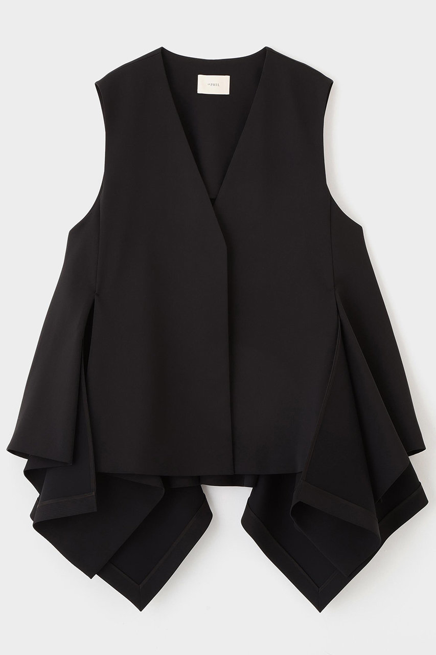 ル フィル/LE PHILの【予約販売】ドライツイルランダムヘムジレ(ブラック/5346150037)