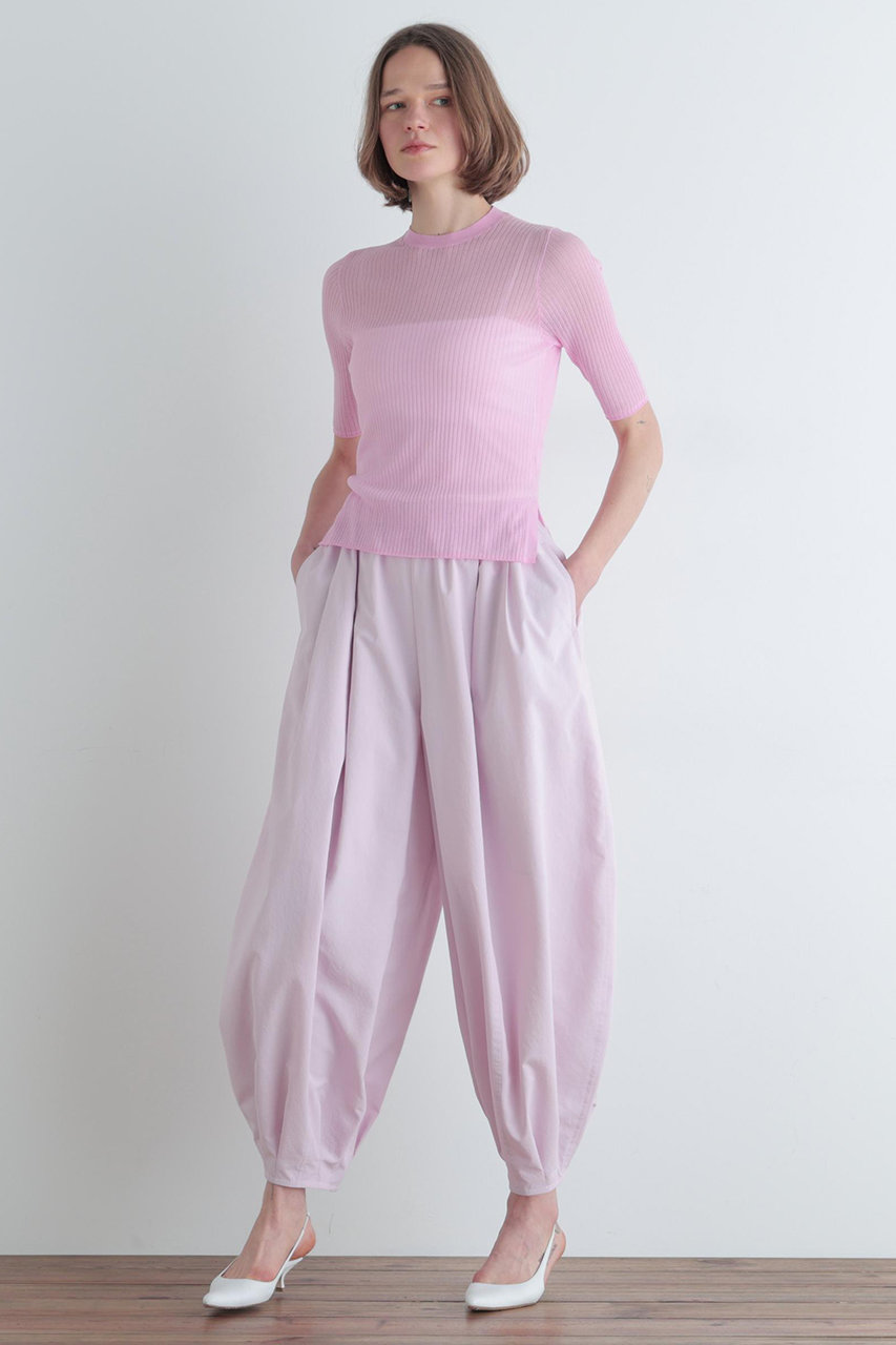 LE PHIL(ル フィル)｜シアーニット半袖/ピンク の通販｜ELLESHOP