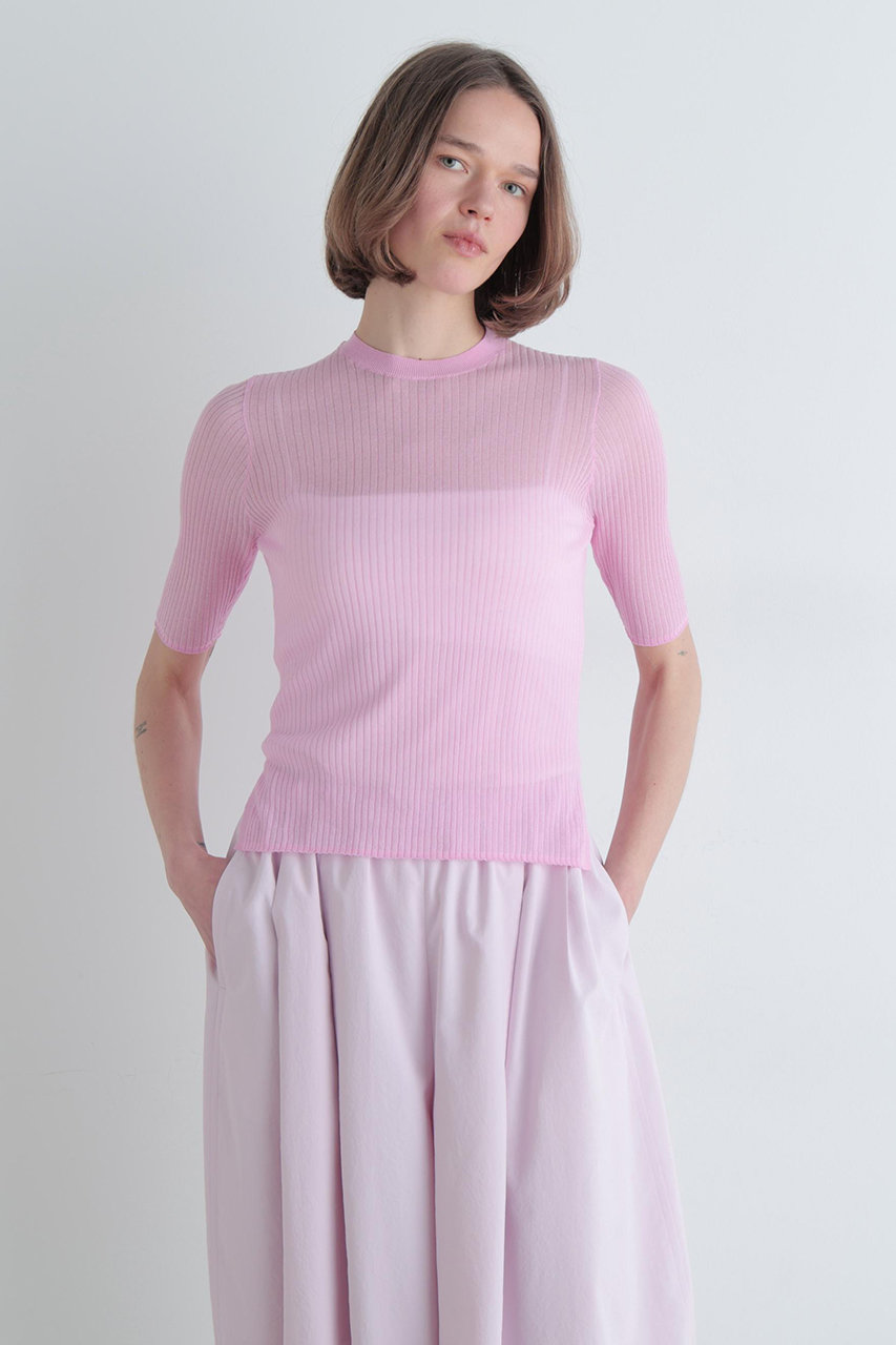 the open product ピンクニット　ハンソヒ、シンビ着用 ジェラートピケ gelato pique 【ONLINE限定】ベビモコベアさがらプル