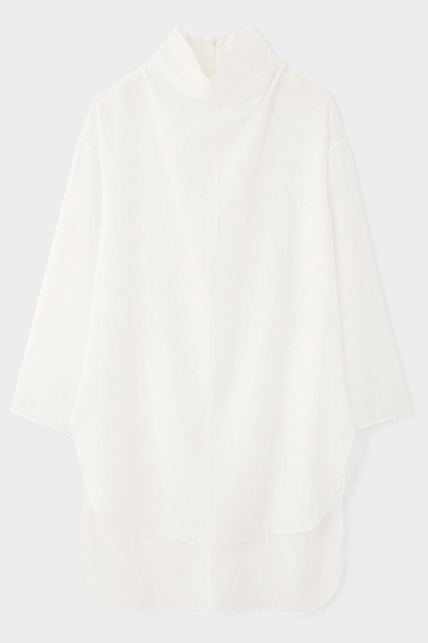 ル フィル/LE PHILのハイネックシアーボイルブラウス(ホワイト/5346910100)