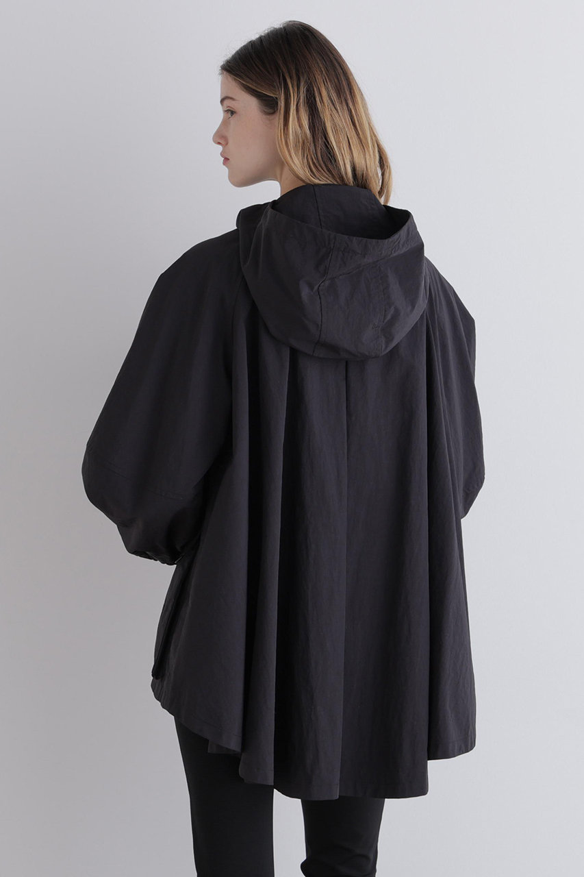 新品　LE PHIL ブラック ポンチョ ル フィル LE PHIL ピュアカシミアポンチョコート （ブラック