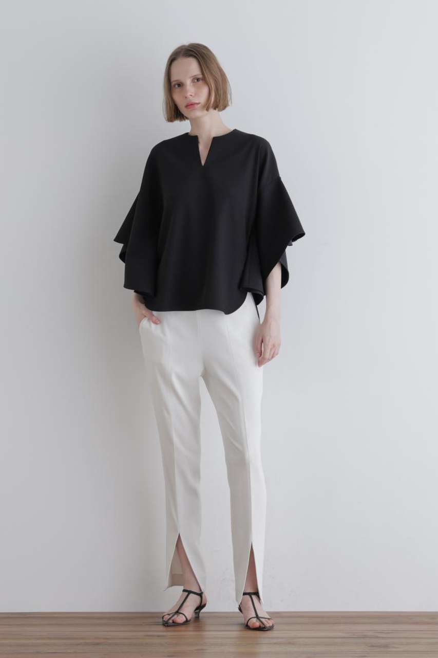 LE PHIL(ル フィル)｜【予約販売】2WAYツイルフレアブラウス/ブラック