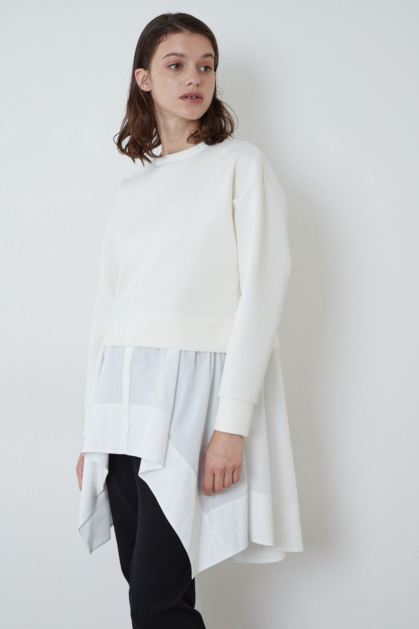 LE PHIL 《LE PHIL》SOLOTEX コンビカットソー (ホワイト, F) ル フィル ELLE SHOP