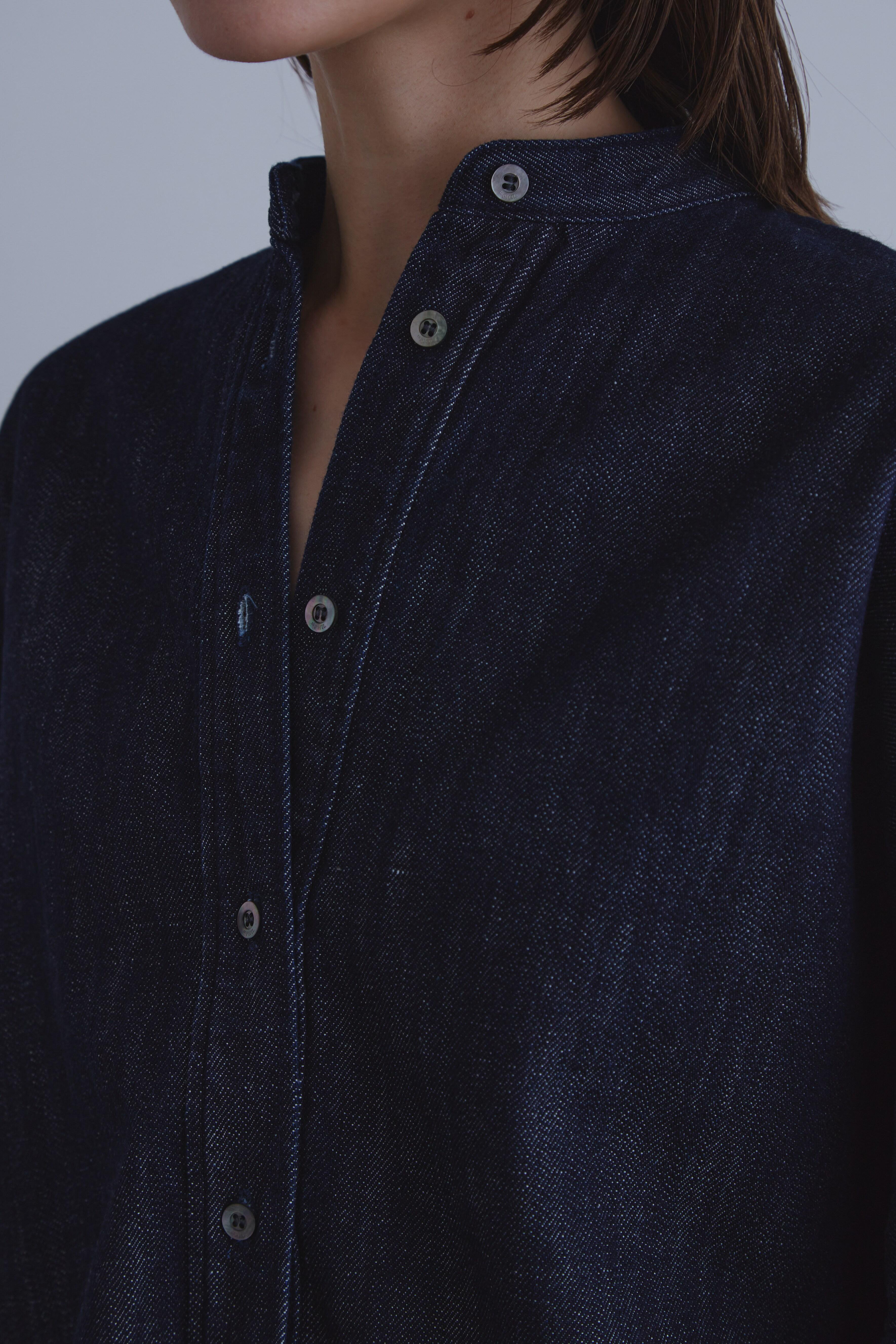 極美品✨️23SS　ルフィル　ルーズデニムブラウス シャツ　インディゴネイビー LE PHIL(ル フィル)｜《LE PHIL》ルーズデニムブラウス/ネイビー の