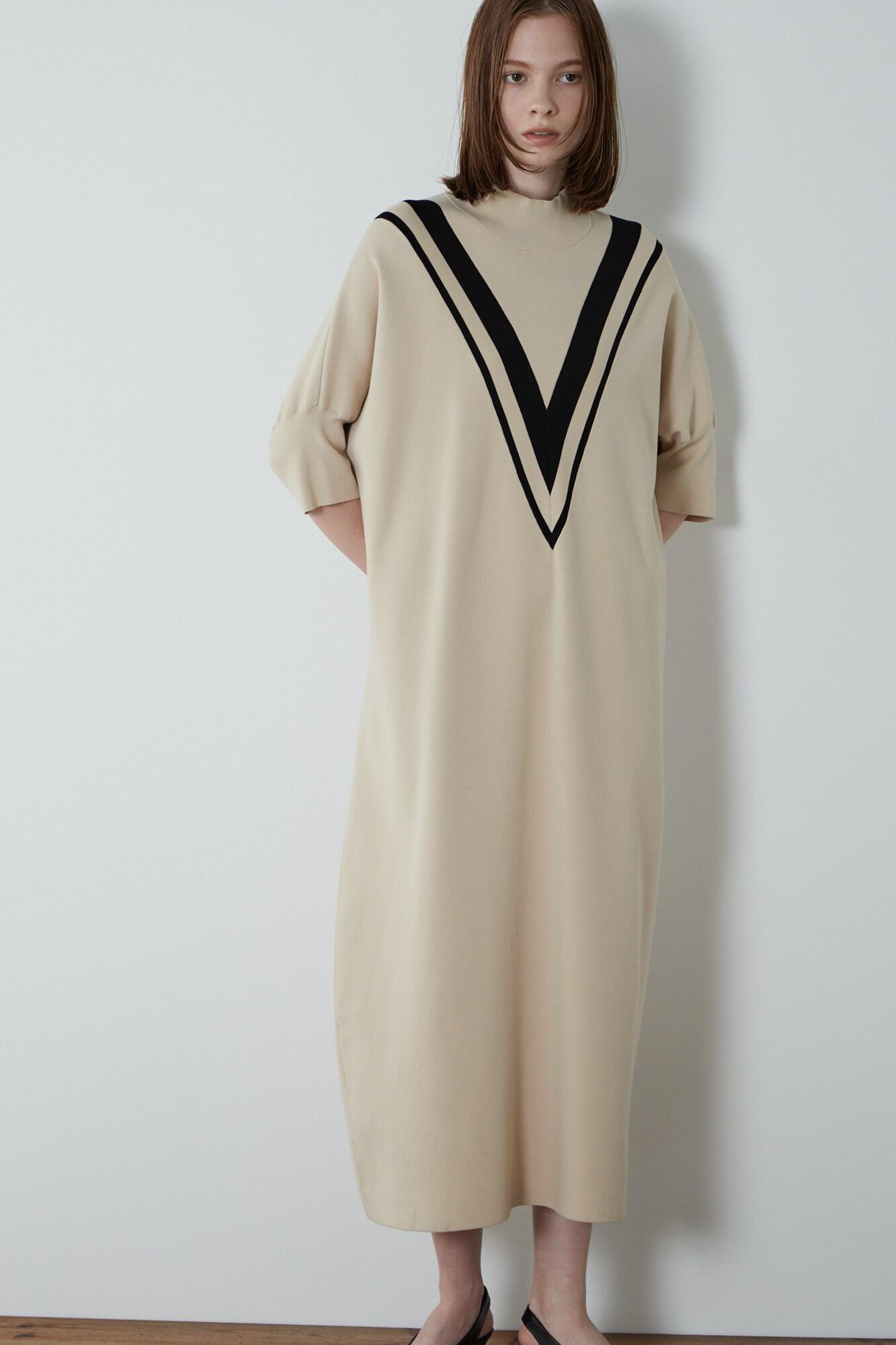 ル フィル/LE PHILの《LE PHIL》ラインオーバーワンピース(ベージュ/5343170304)