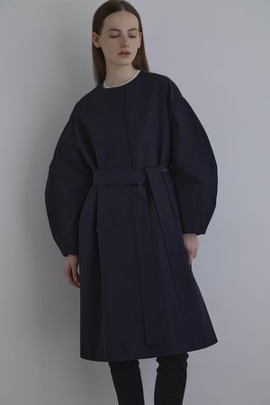 ル フィル/LE PHILのナイロンコットンクロスノーカラーコート(110900/110903)