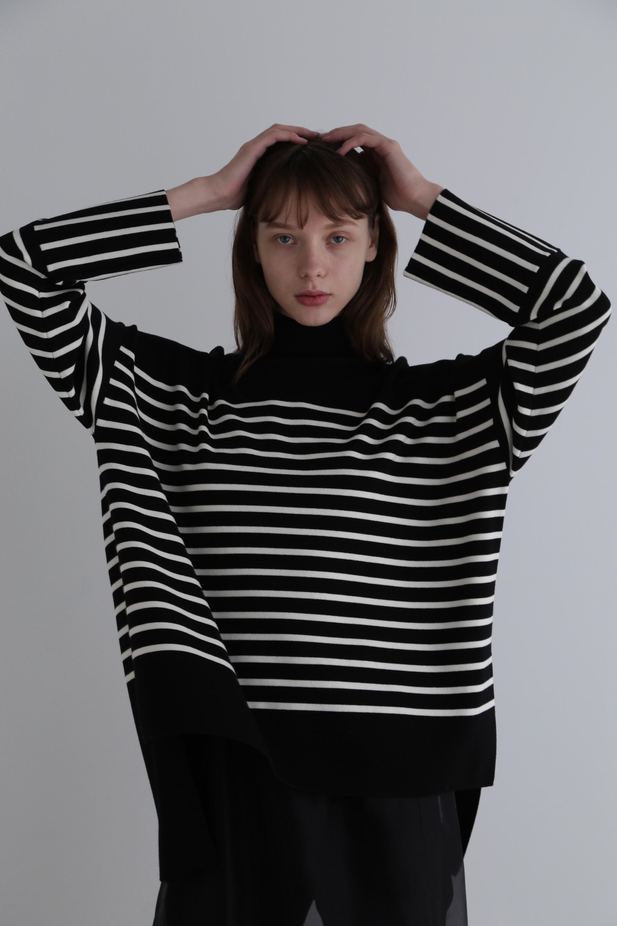 ル フィル/LE PHILの《LE PHIL》ボーダーニット(ブラック/5343270025)