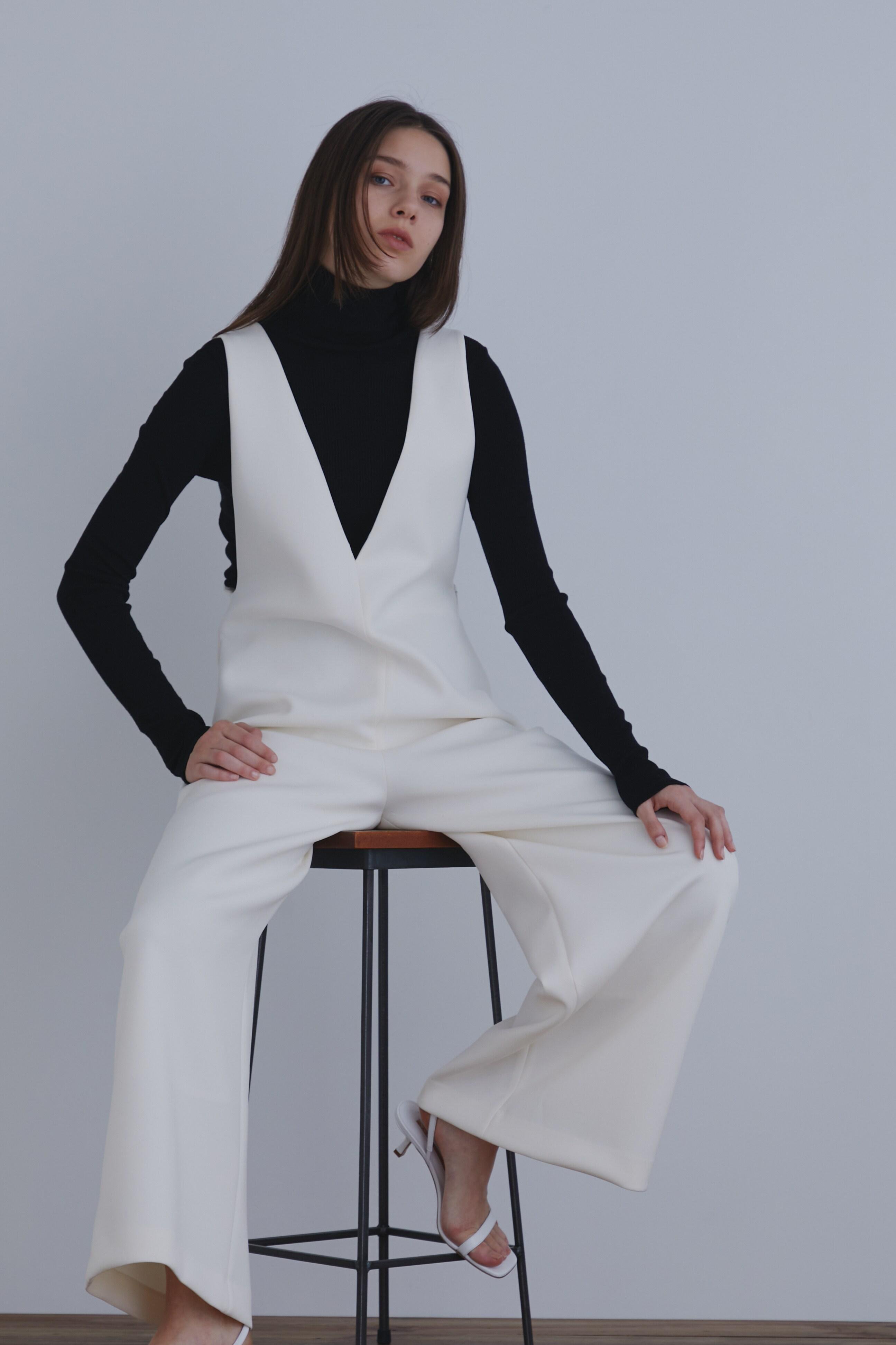 ル フィル/LE PHILの≪LE PHIL≫スキューバジャージーサロペット(ホワイト/5343940420)