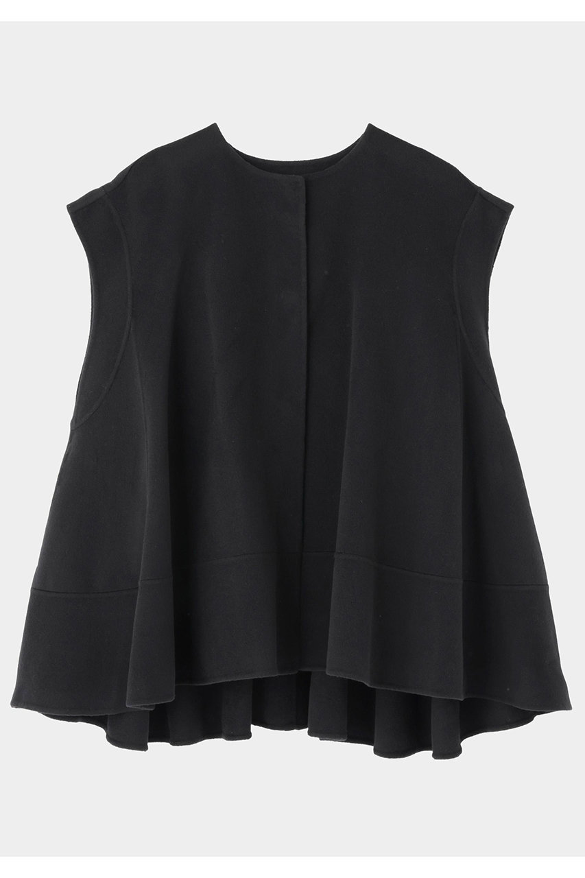 ル フィル/LE PHILのピュアカシミアフレアジレ(ブラック/5343950011)