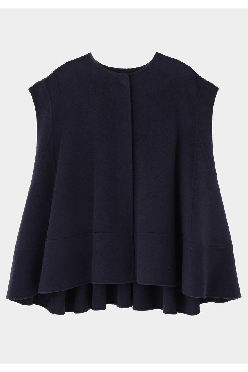 ル フィル/LE PHILのピュアカシミアフレアジレ(ネイビー/5343950011)