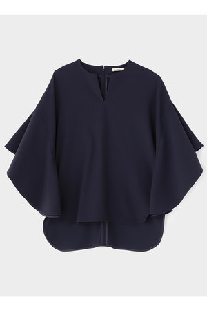 ル フィル/LE PHILの２ＷＡＹツイルフレアブラウス(110400/110402)