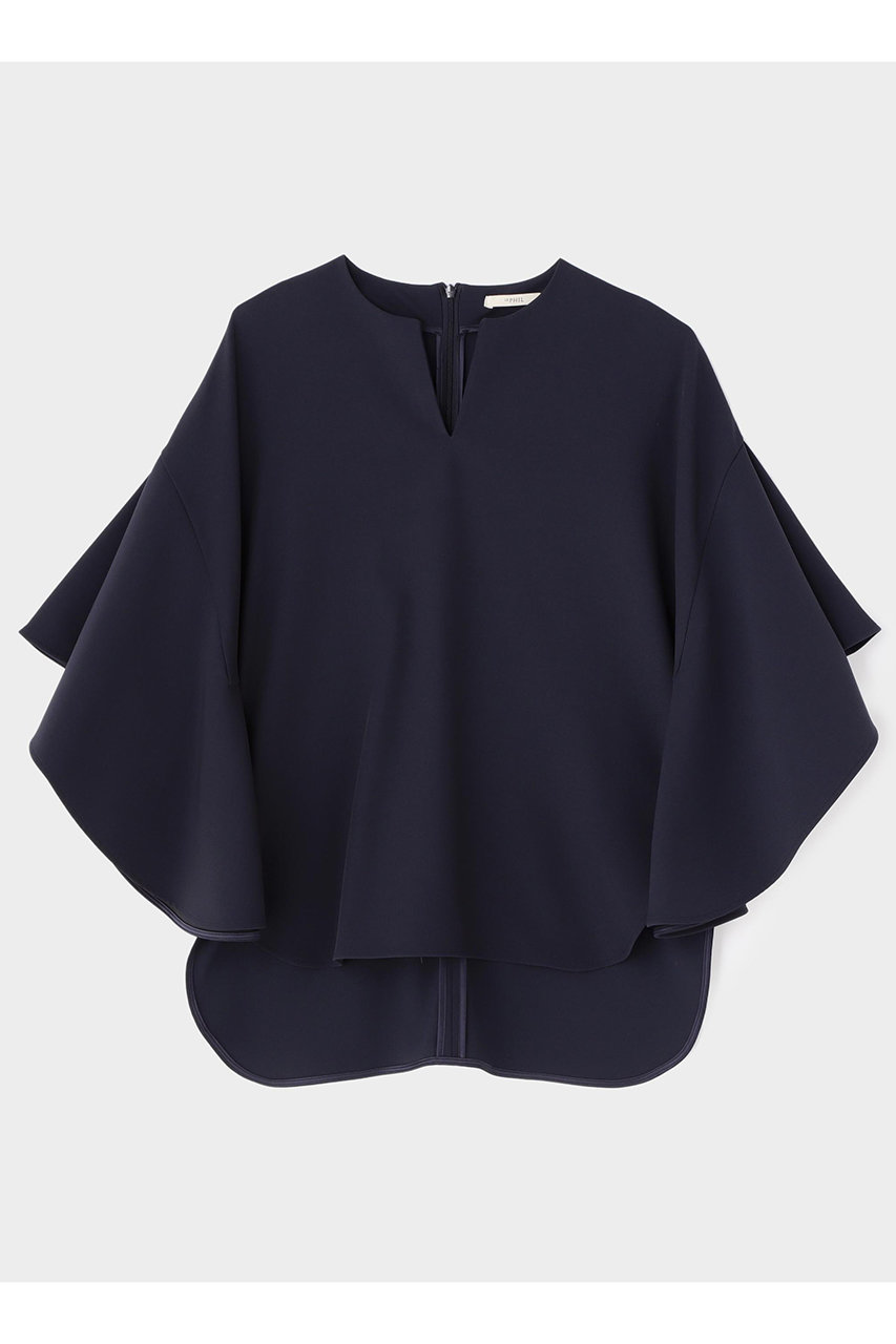 ル フィル/LE PHILの２ＷＡＹツイルフレアブラウス(ネイビー/5344110234)