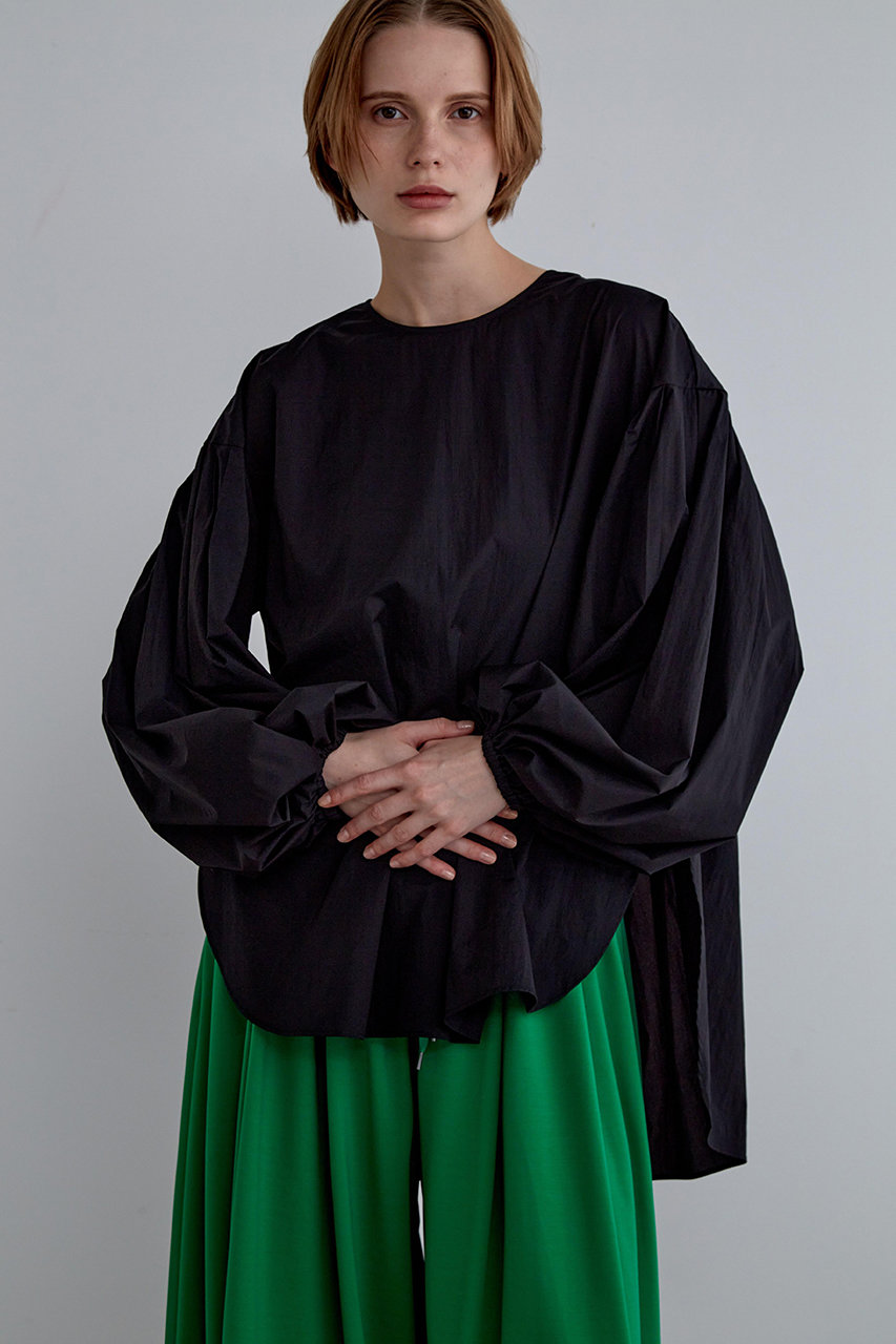 ル フィル/LE PHILのナイロンバックギャザーブラウス(ブラック/5344110319)