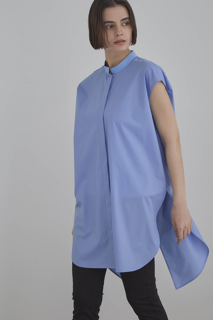 ル フィル/LE PHILのライトタイプライターロングシャツ(ブルー/5344110326)