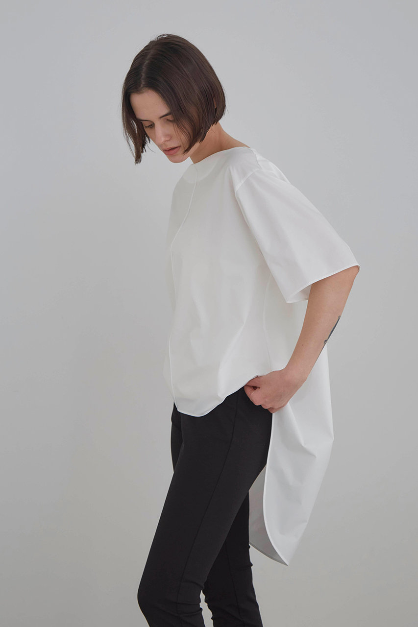 ル フィル/LE PHILの《LE PHIL》SOLOTEX ブロードハーフスリーブブラウス(ホワイト/5344110418)