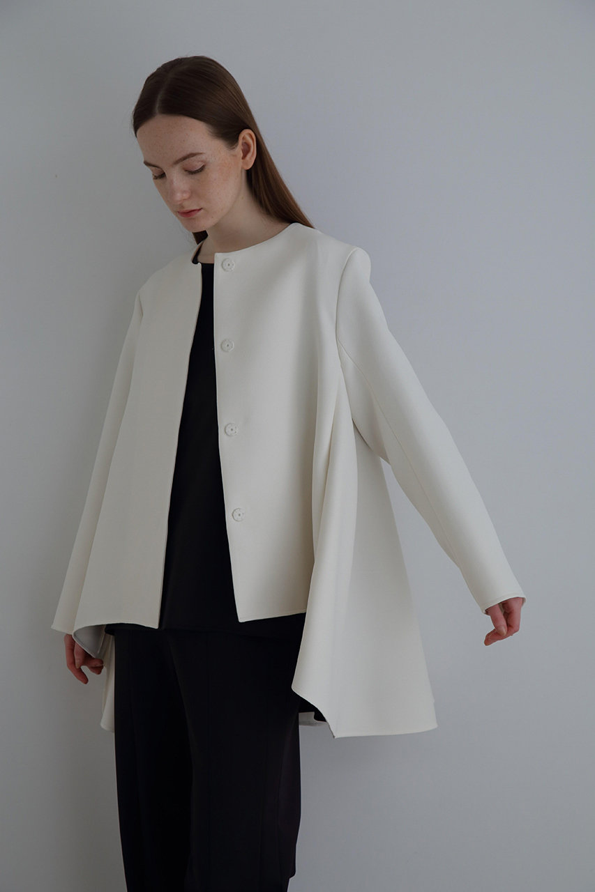 ル フィル/LE PHILの《LE PHIL》エアートリプルクロスバックフレアジャケット(ホワイト/5344150105)