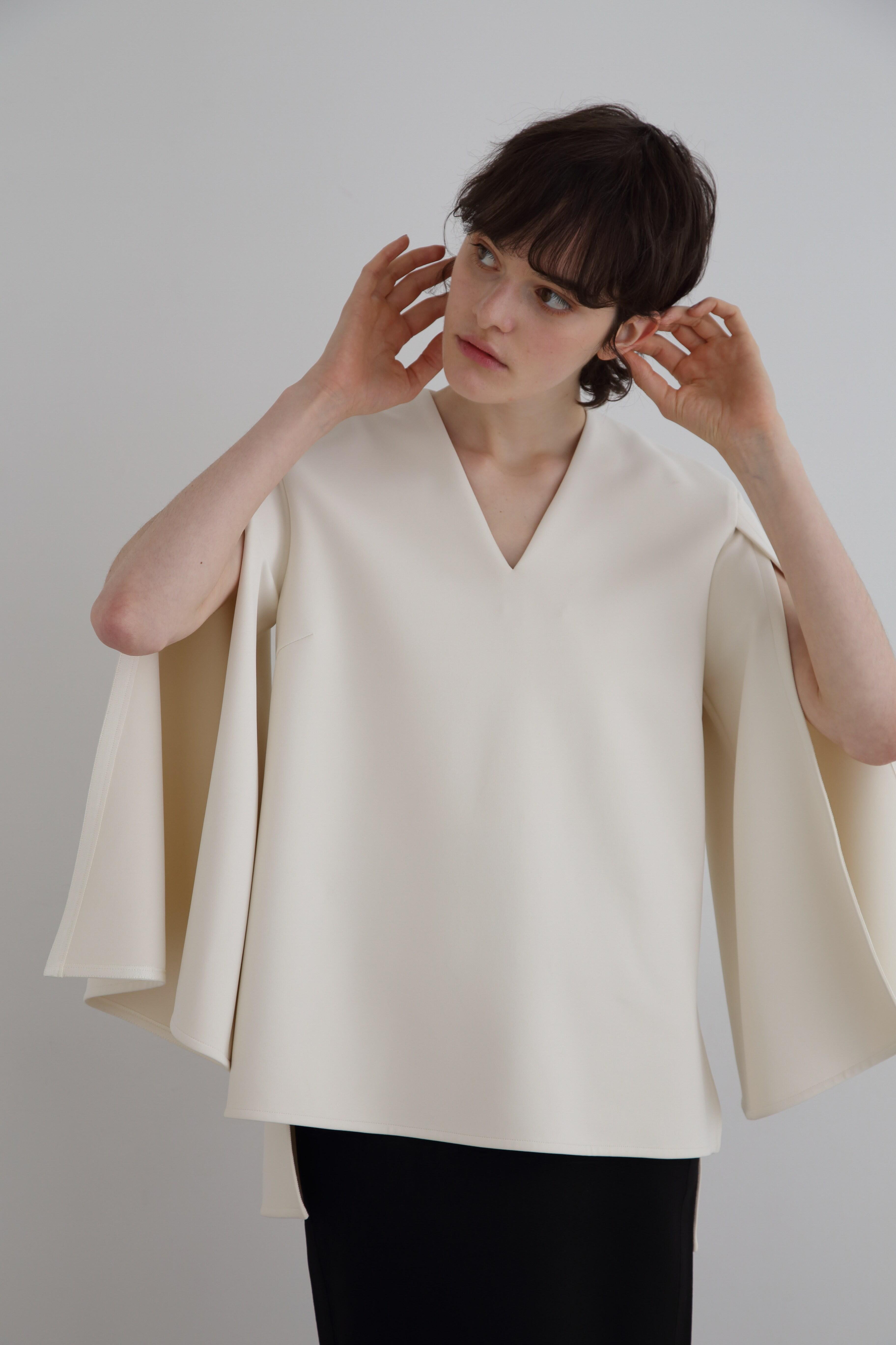 LE PHIL ハイストレッチダンボールブラウス (ホワイト, F) ル フィル ELLE SHOP