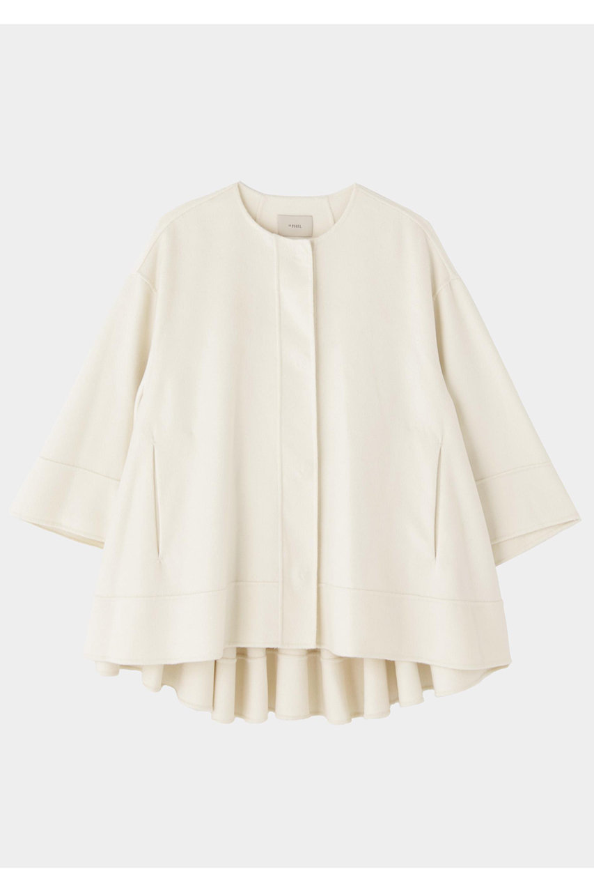 ル フィル/LE PHILのピュアカシミアフレアコート(ホワイト/5344252016)