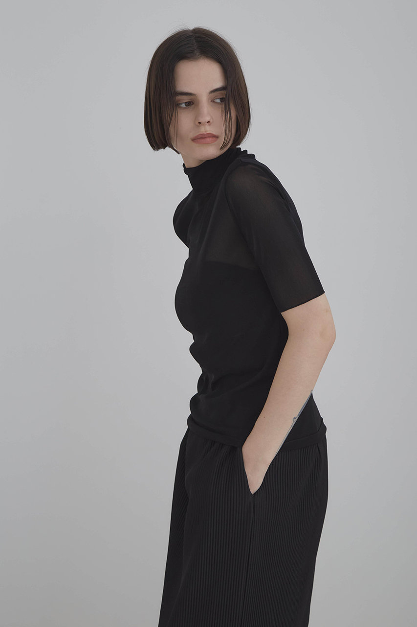 LE PHIL(ル フィル)｜チュールメッシュT/ブラック の通販｜ELLESHOP