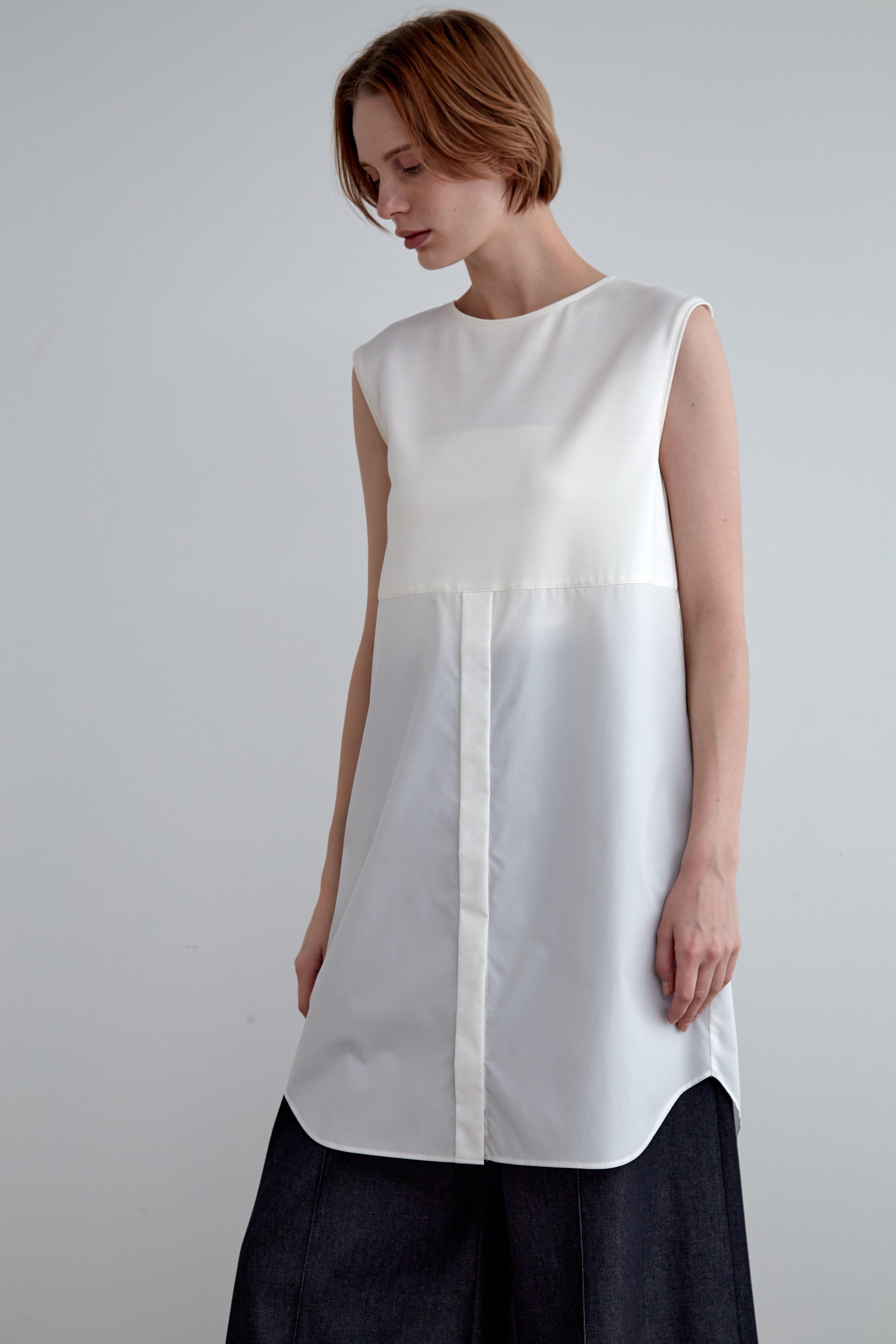 ル フィル/LE PHILの《LE PHIL》SOLOTEX コンビブラウス(ホワイト/5344910712)