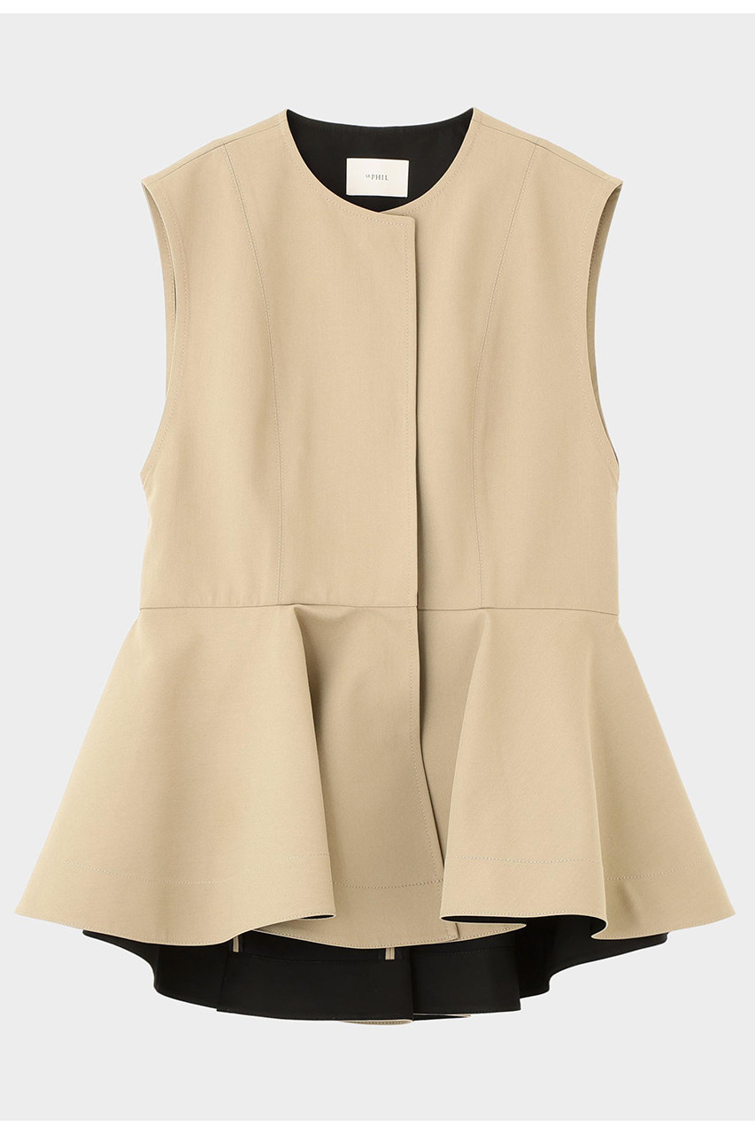 ル フィル/LE PHILの【予約販売】クリアツイルラッフルジレ(ベージュ/5346150408)