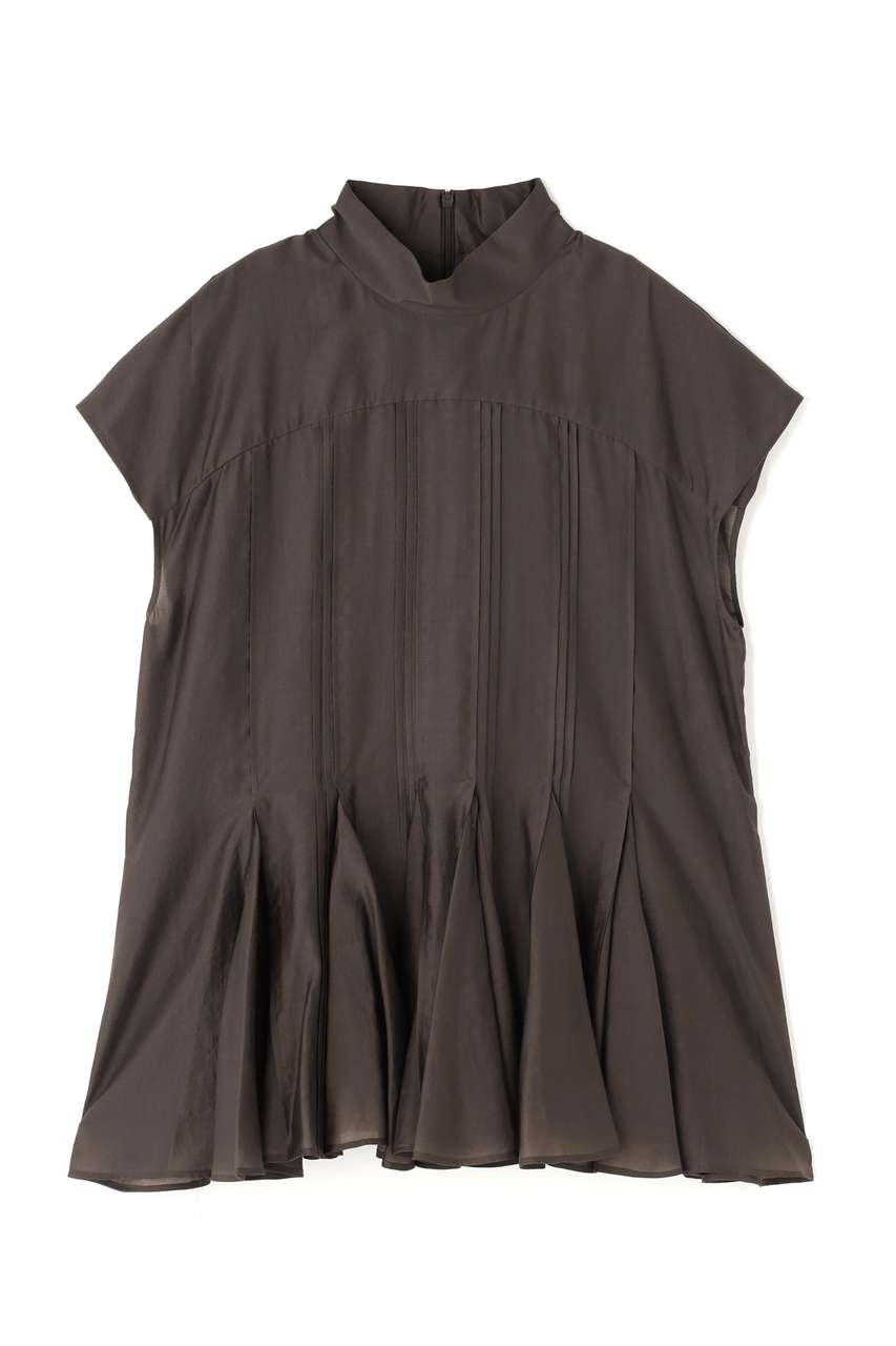 ル フィル/LE PHILの【予約販売】シャイニーローンタックブラウス(ブラウン/5346110502)