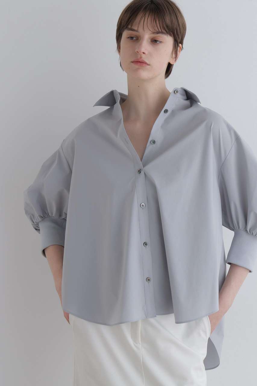 ル フィル/LE PHILのSOLOTEXブロードギャザースリーブブラウス(グレー/5346110604)