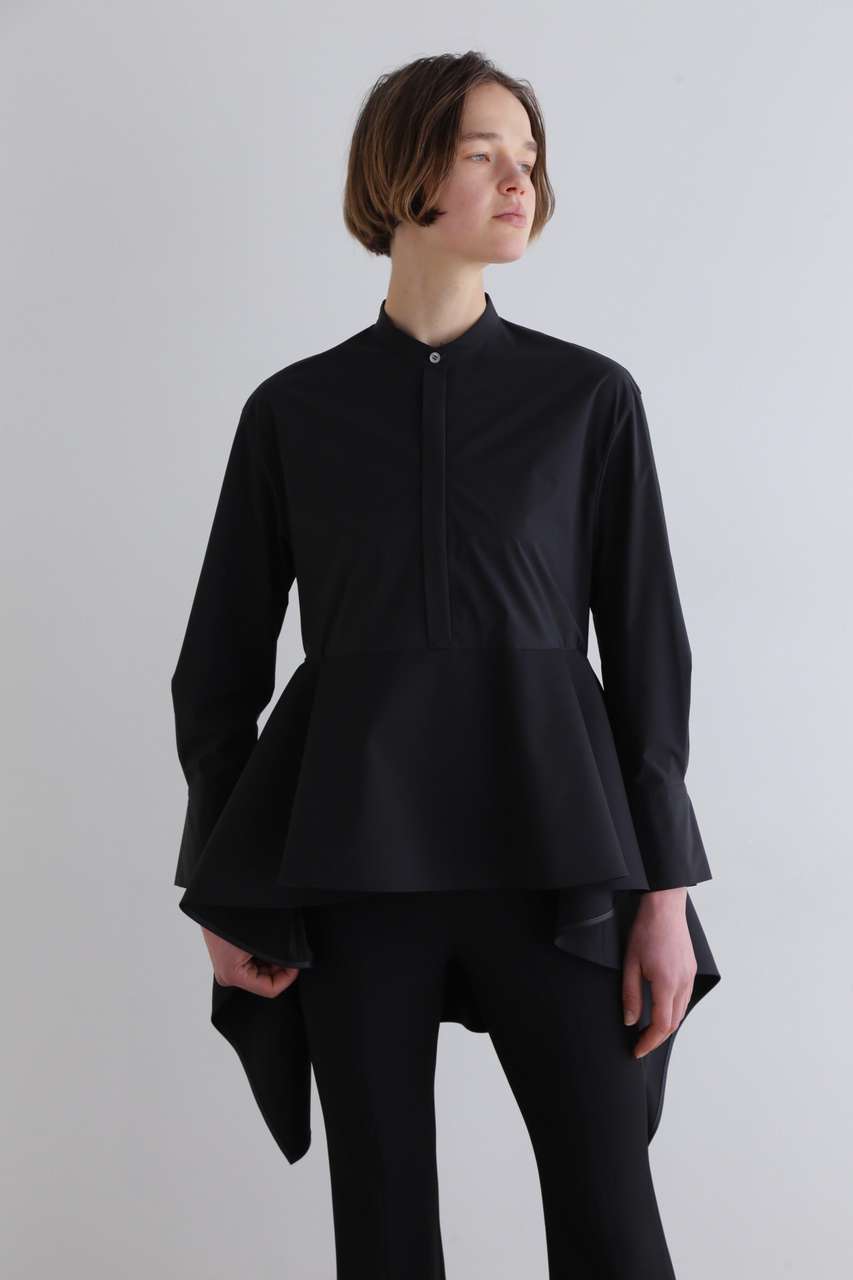 ル フィル/LE PHILのSOLOTEXブロードペプラムシャツ(ブラック/5345110210)