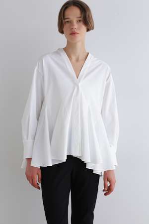 ル フィル/LE PHILのナイロンストレッチブロードブラウス(110400/110403)