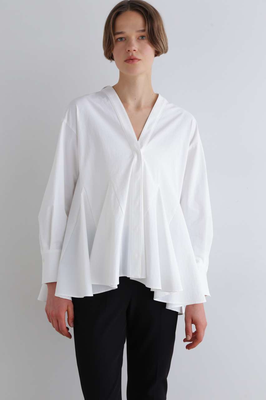 ル フィル/LE PHILのナイロンストレッチブロードブラウス(ホワイト/5345110109)