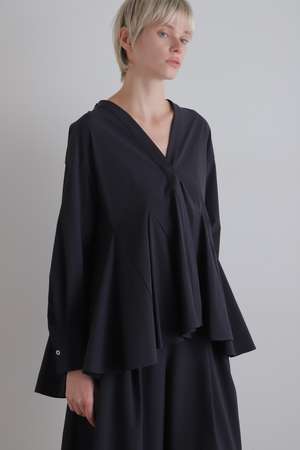 ル フィル/LE PHILのナイロンストレッチブロードブラウス(110400/110403)