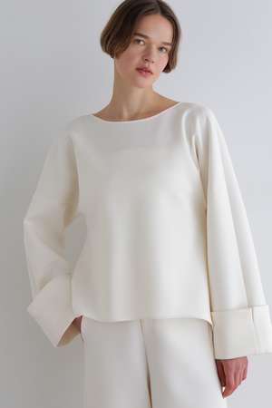 ル フィル/LE PHILのスキューバダンボールバックタックブラウス(110400/110403)