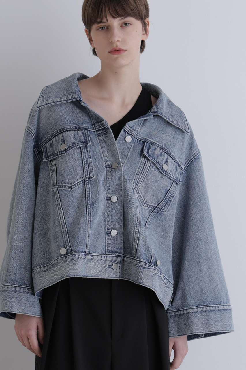 LE PHIL(ル フィル)｜クロスデニムジャケット/ブルー の通販｜ELLESHOP