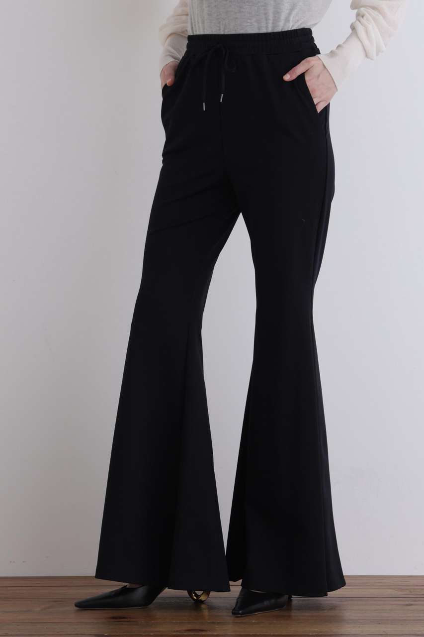 LE PHIL ハイストレッチ裏起毛フレアパンツ (ブラック, 00) ル フィル ELLE SHOP