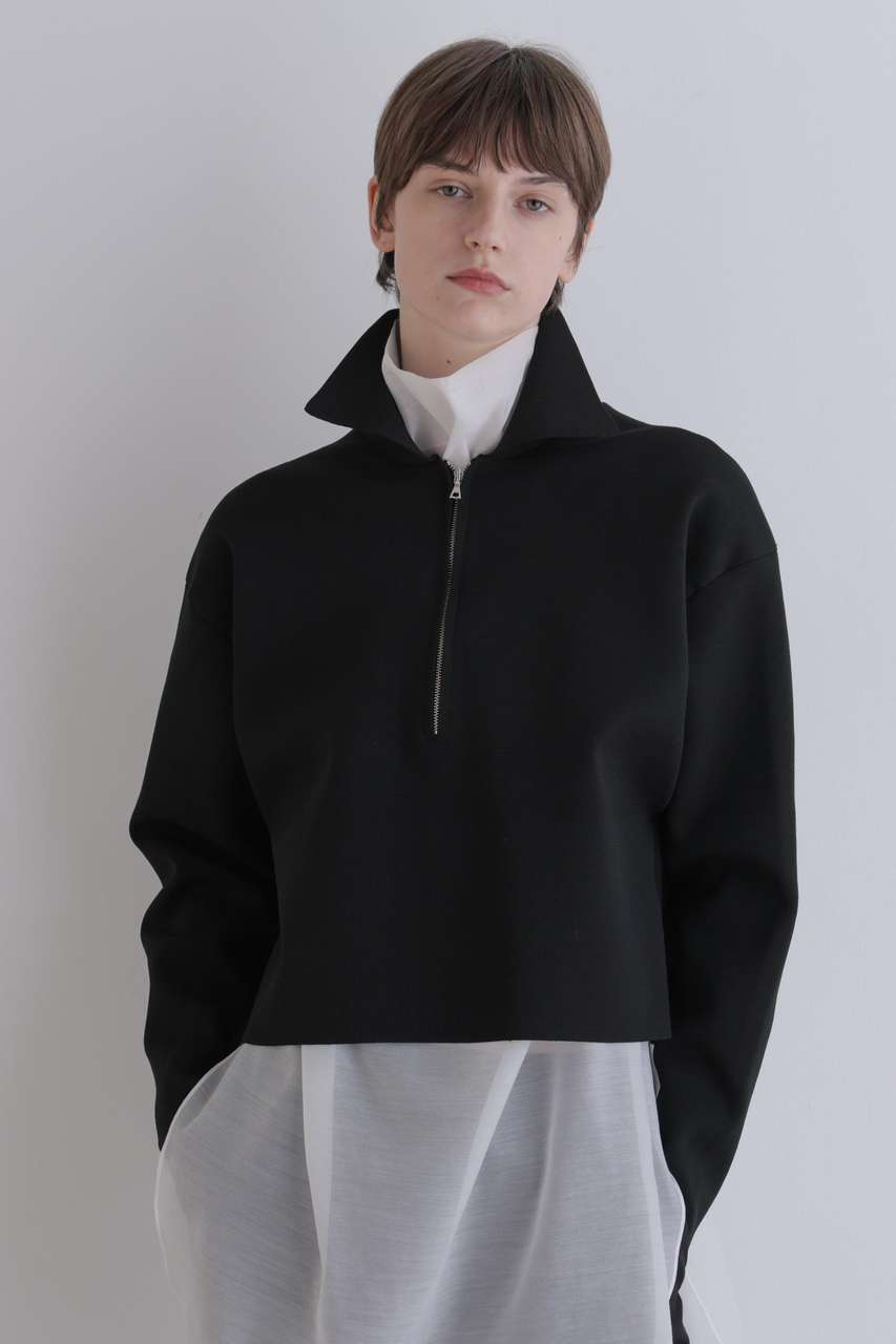 LE PHIL ◆ハーフジップニットプルオーバー (ブラック, F) ル フィル ELLE SHOP