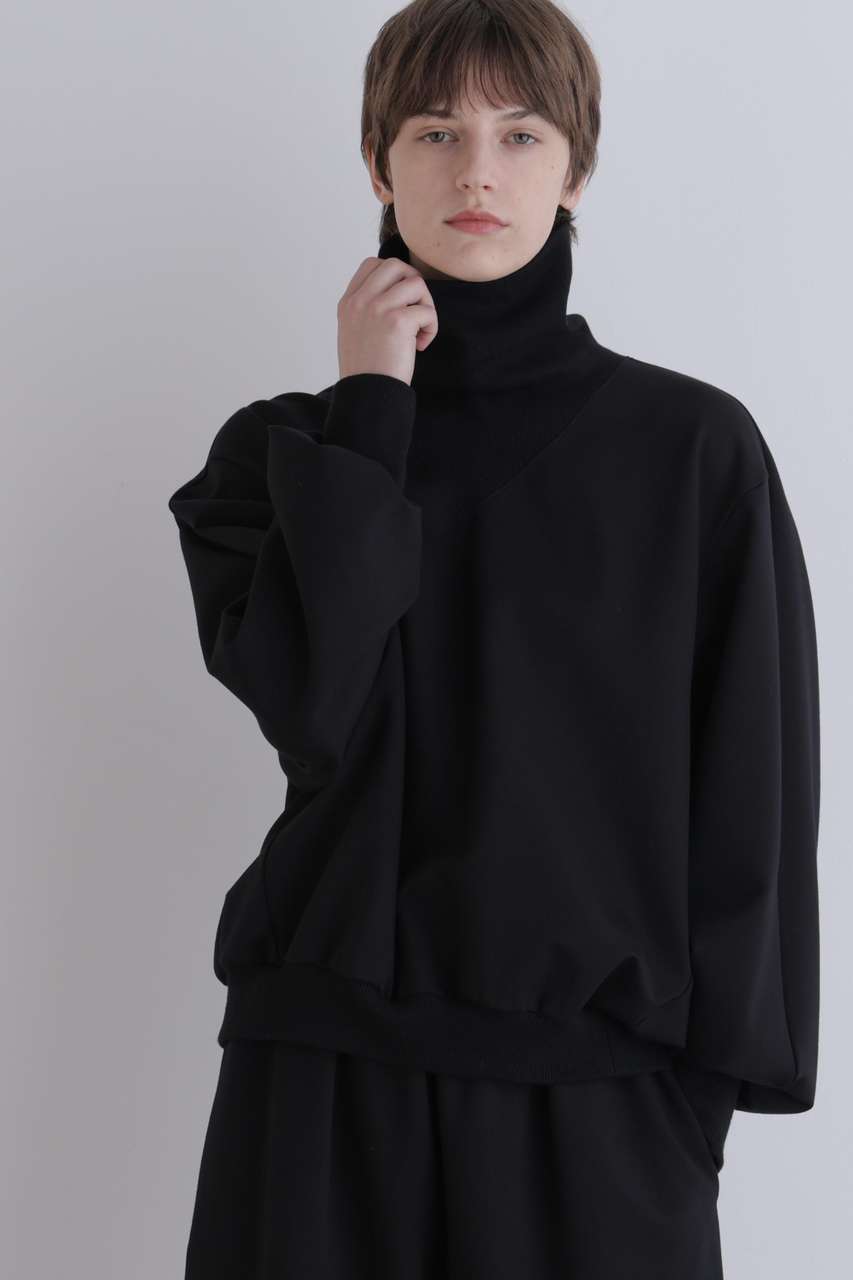 LE PHIL 裏起毛ポンチリブプルオーバー (ブラック, F) ル フィル ELLE SHOP