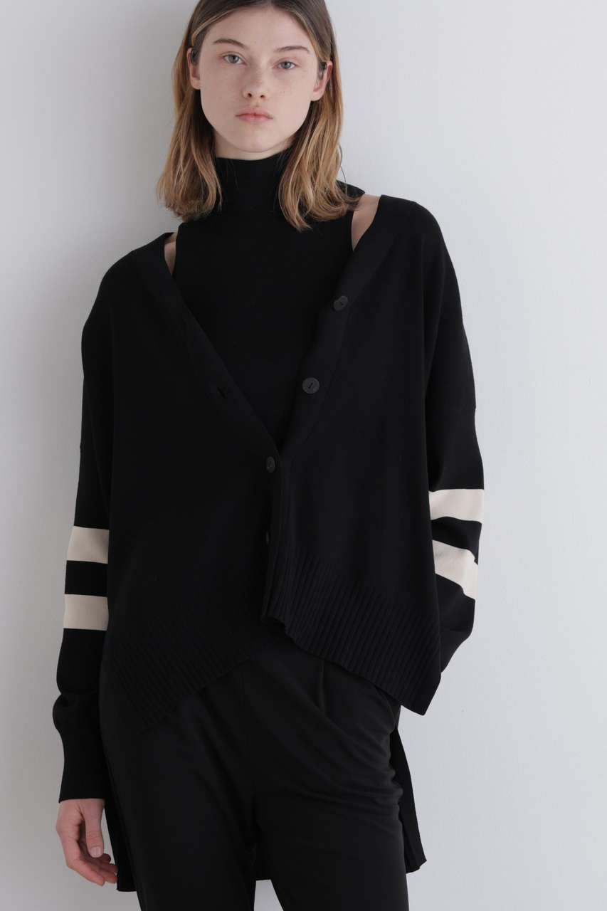 LE PHIL オーバーサイズカーディガン (ブラック, F) ル フィル ELLE SHOP