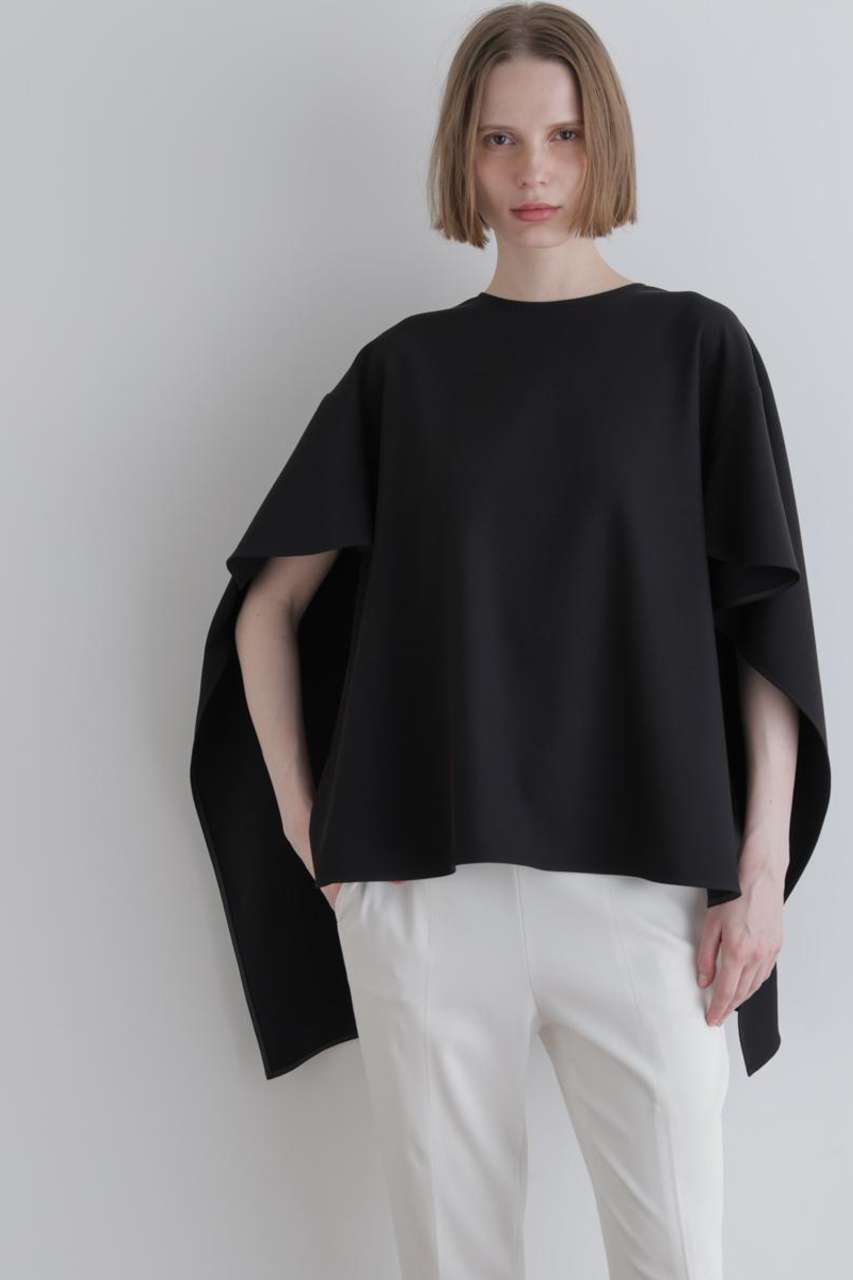 LE PHIL ルフィル 半袖 ブラウス バックロング 24ss LE PHIL(ル フィル)｜【予約販売】2WAYツイル半袖ブラウス/ブラック の