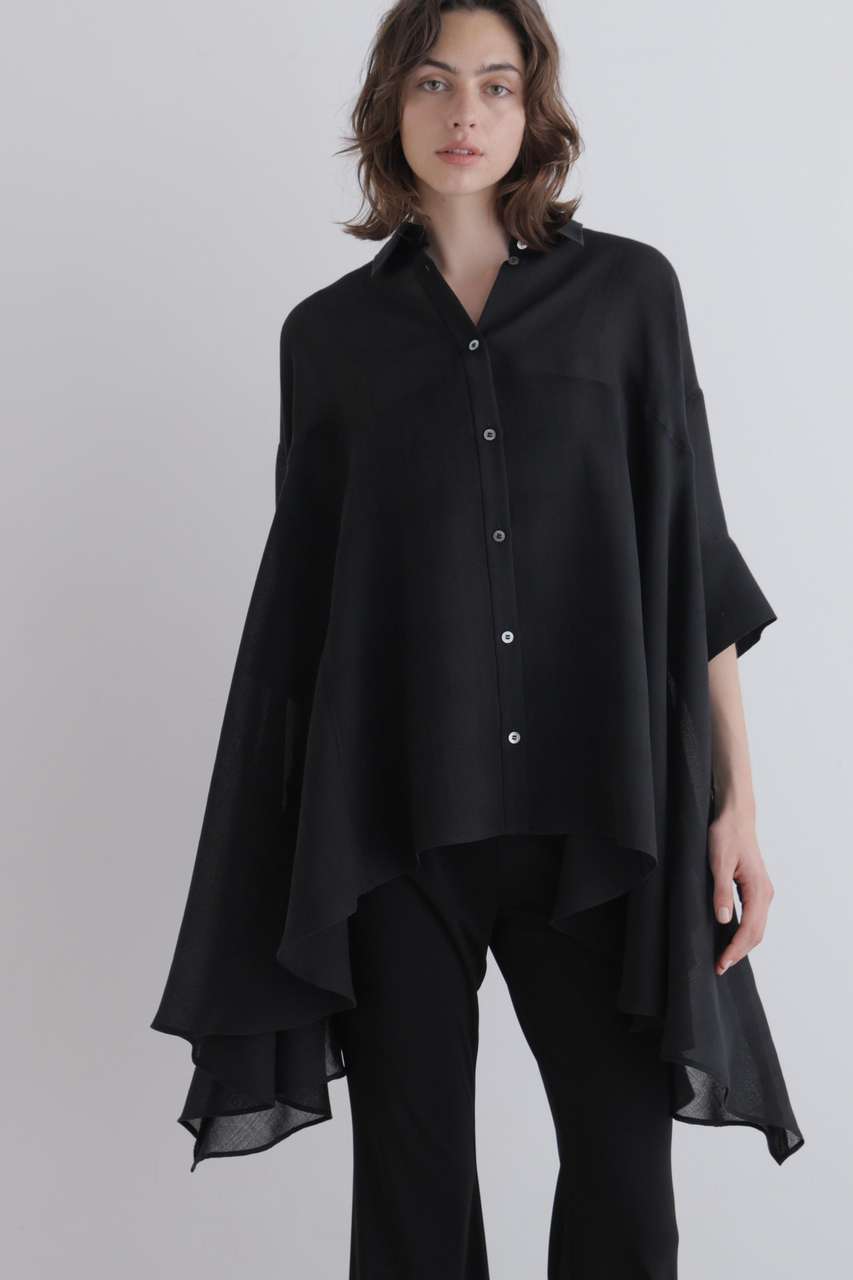 【25SS】ルフィル　ブラウス　トップス LE PHIL(ル フィル)｜【予約販売】シャドーチェックブラウス/ブラック