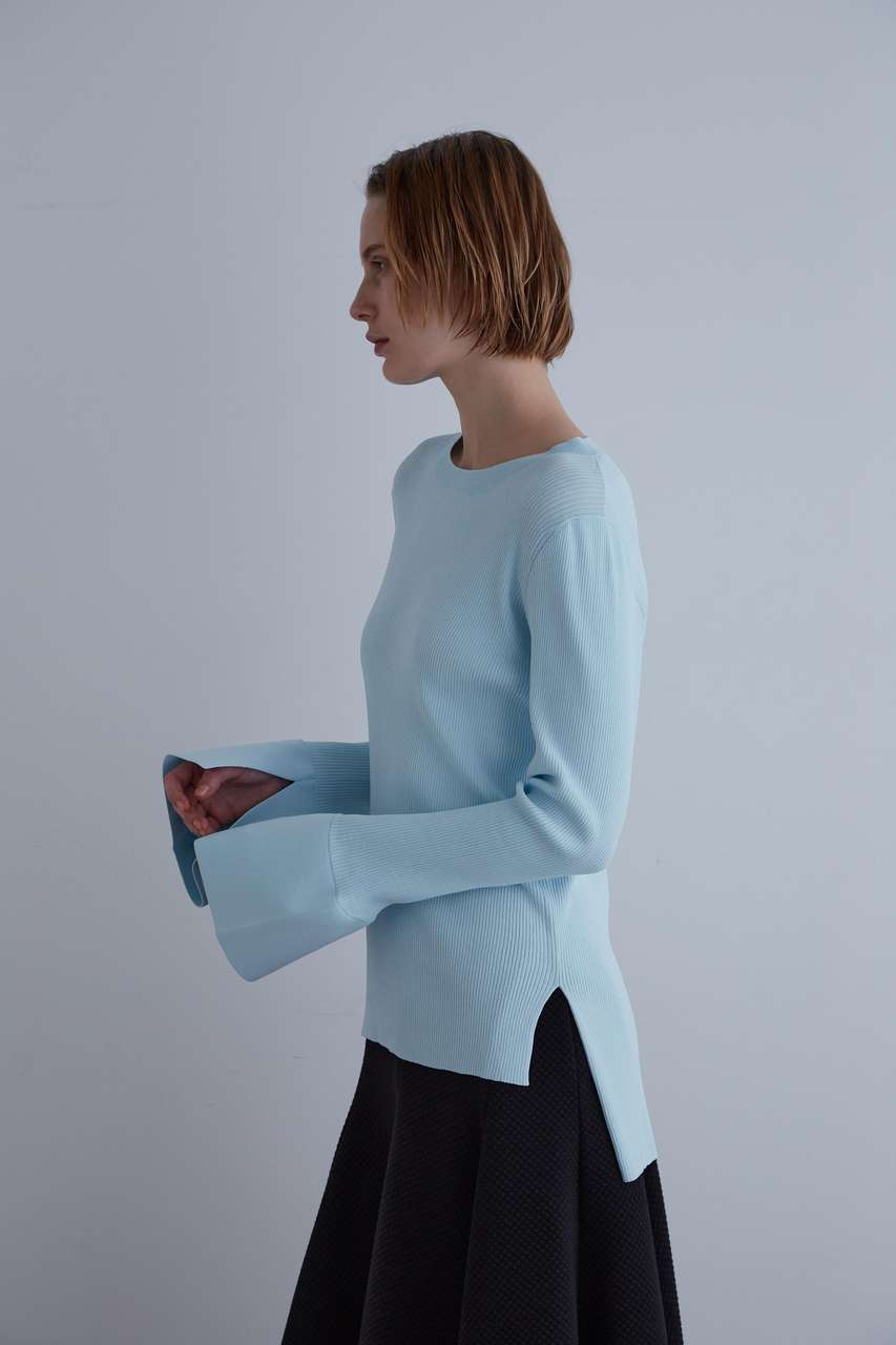 LE PHIL(ル フィル)｜クリアリブニット/ブルー の通販｜ELLESHOP