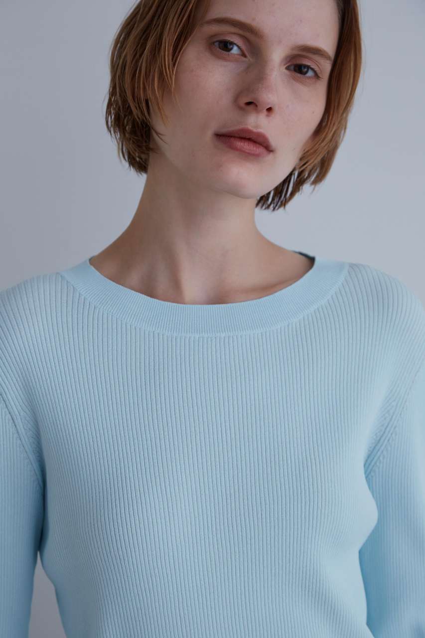 LE PHIL(ル フィル)｜クリアリブニット/ブルー の通販｜ELLESHOP
