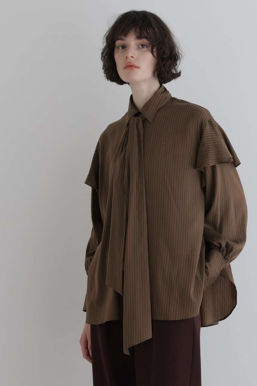 LE PHIL(ル フィル)｜【予約販売】◇ボウタイ付ブラウス/ブラウン の