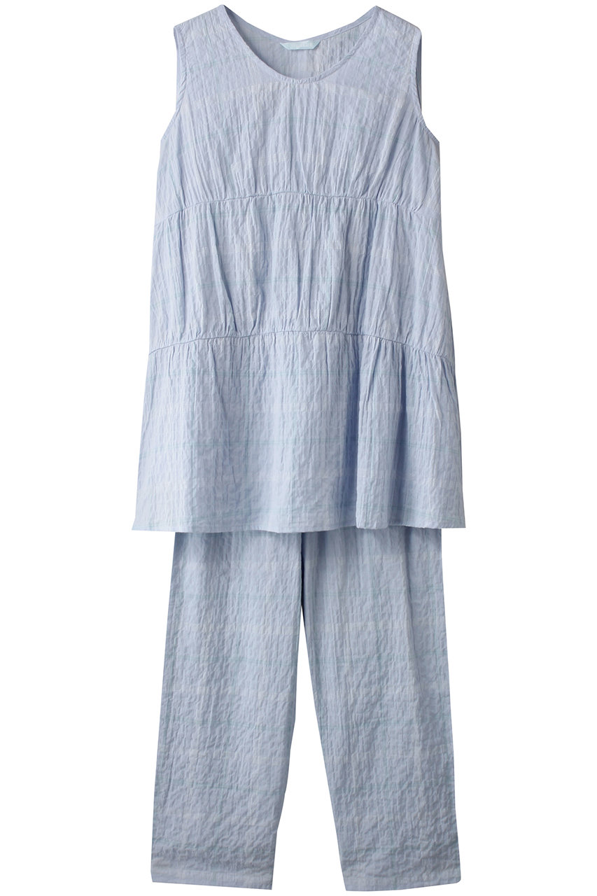 キッドブルー/KID BLUEの22シャーリングチェックパジャマ(サックス/4547586677043)