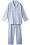 22シャーリングチェックパジャマ キッドブルー/KID BLUE サックス